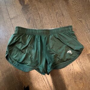 Green tracksmith shorts